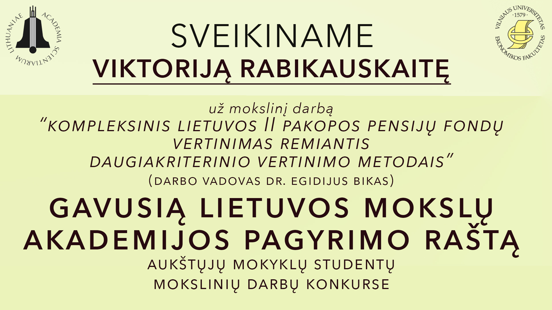 sveikinimas LMA rasto