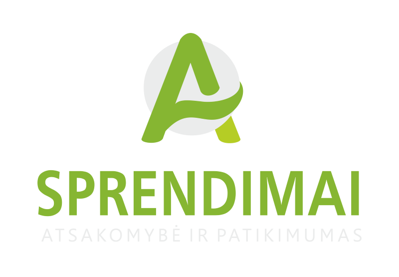 A sprendimai logotipas 2 spalvos sviesu 2
