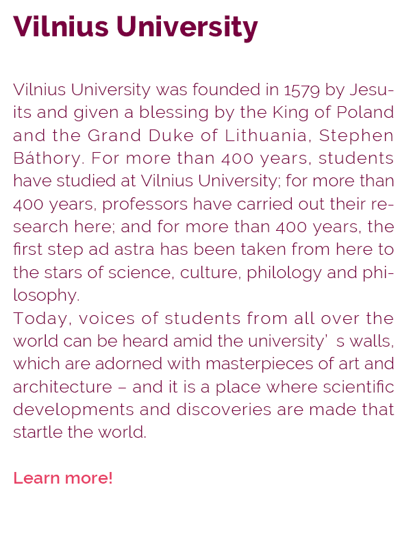 vilnius university text box